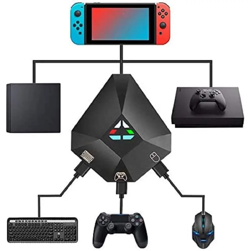 Programmable Keyboard & Mouse Adapter Converter for Console Gaming | Custom Buttons Low Latency Plug & Play | TikTok Shop Creator Pick | Durable Professional FPS Gaming Accessory | Compatible with PS4 Xbox Switch Competitive Use