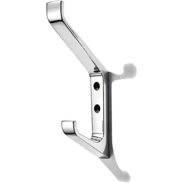 3 Pack 5-3/4 inch zinc Alloy Polished Chrome Coat Hooks Modern and Simple Design Bathroom, mudroom Hook, Kitchen Towel Hook, Bedroom Coat and hat Hook, Towel Robe Hooks