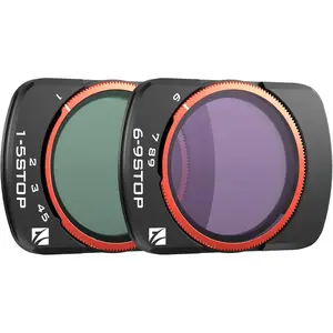VND Filters 2-Pack Variable ND 1-5 Stop, 6-9 Stop Compatible with Pocket 4/3/ Muse- Adjust Exposure in Real-time