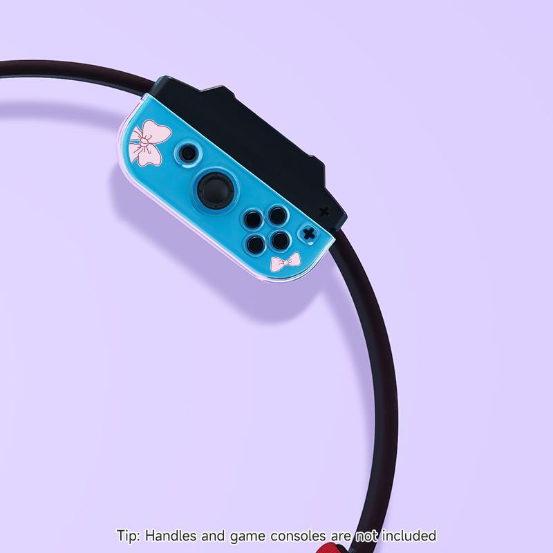 Cute Bow Pattern Game Console Protective Case with Soft Grip, Shockproof Hard Shell Protective Case & Soft Grip, Anti-scratch Console Accessories for Switch OLED