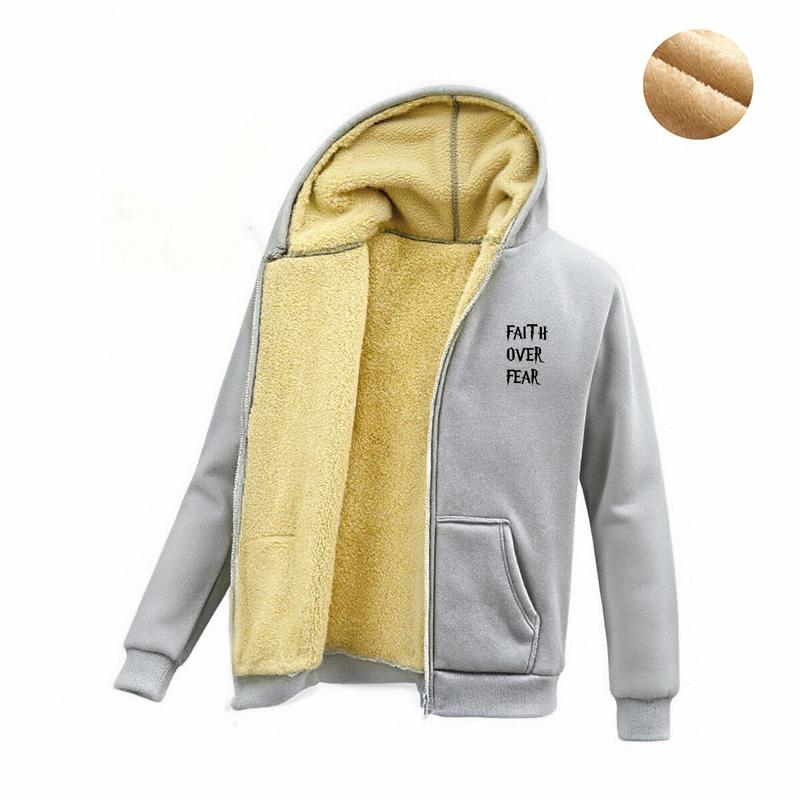 Men's winter fleece hooded thickened lambswool warm zipper cardigan, casual and versatile cold-proof jacket Menswear Sweatshirts Tops Long Sleeve Bestie Beige Black Plain jackets heated jacket fur coat fleece jacket western clothing jackets heated jacket