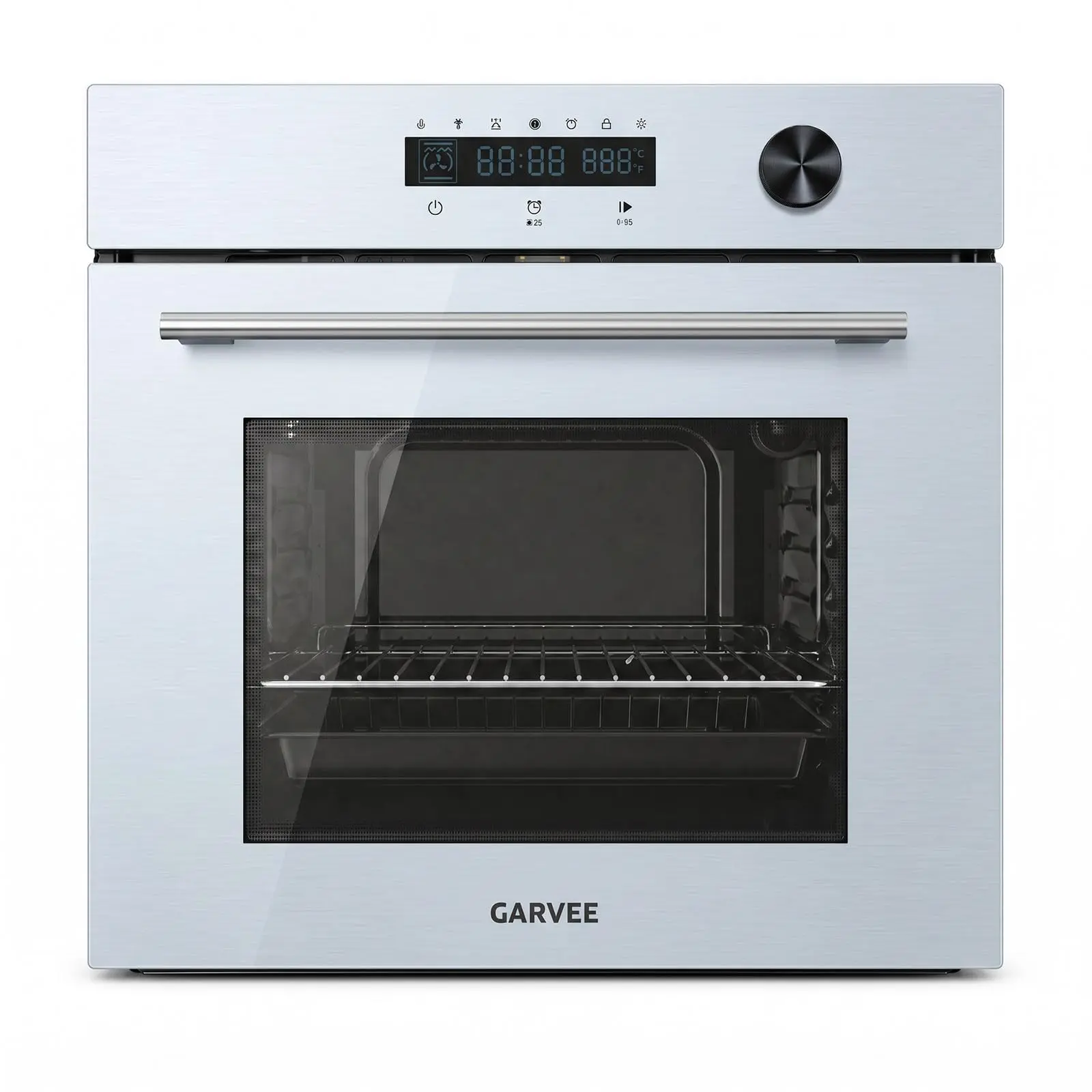 Modern Single Wall Oven, Touch Control, Multiple Cooking Modes, Triple-Layer Glass Door, Timer, Safety Lock, Easy Clean Interior,