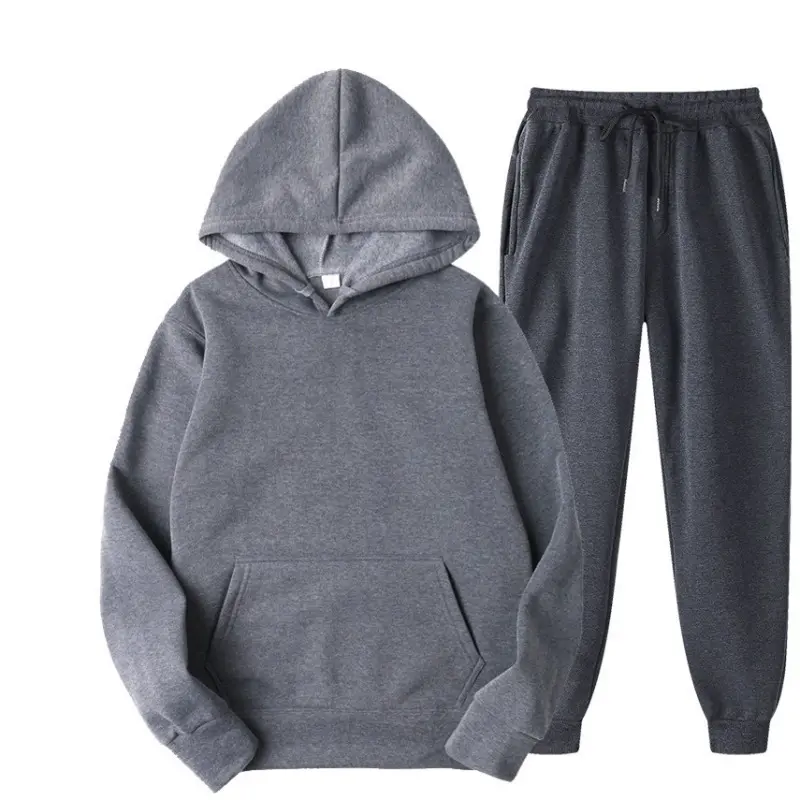 Men's & Women's Outdoor 2-Piece Sports Clothing Set - Loose Fleece Sneakers & Hoodie Sweat Suit