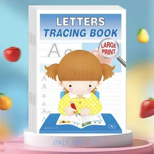 Letters Tracing Book Set, Original English Practice Kit, Letters Words Numbers Addition Subtraction, Early Learning Workbook for Kids