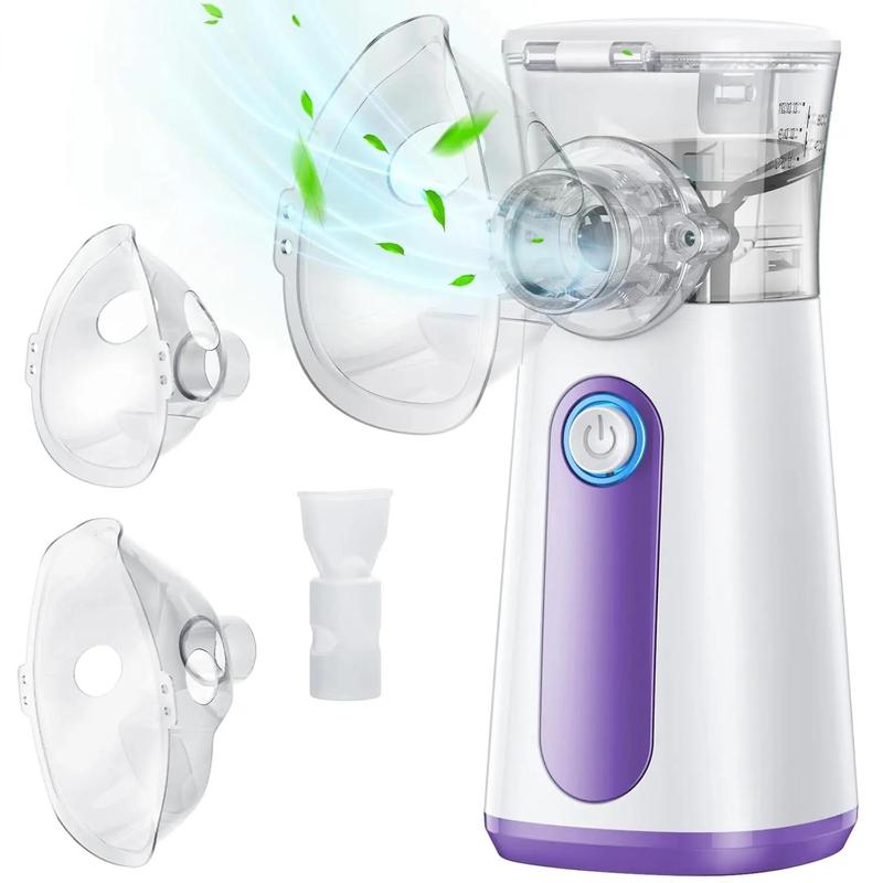 Portable Ultrasonic Nebulizers with 2 Modes, 1 Set Rechargeable Nebulizers with Mask & Mouthpiece, Personal Care Appliances for Home & Travel, USB Rechargeable Nebulizer