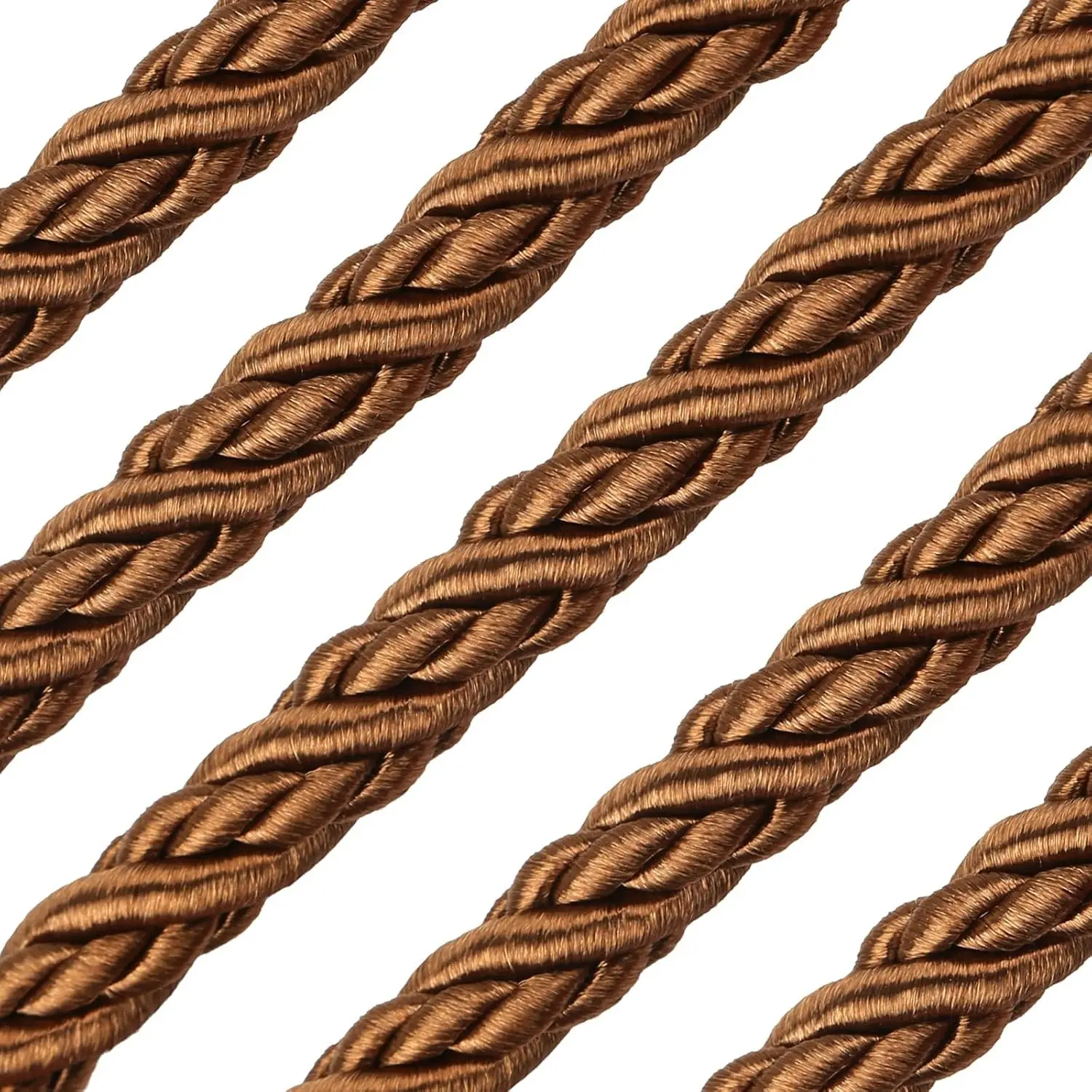 10 Yard 3/8''(1cm) Twisted Trim Cord Rope,10mm Nylon Twisted Cord Thread String for Home Decor, Crafts Making and Costume Crafting (Coffee)