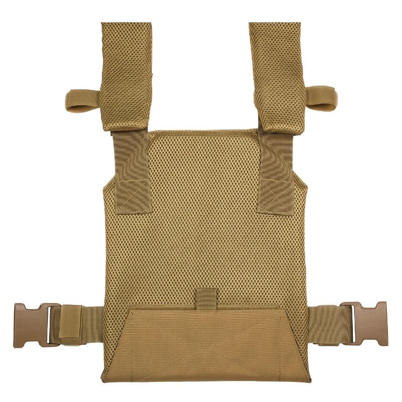 1pc Adjustable Lightweight Tactical Training Vest - Khaki, Durable Nylon Blend, All-Season Comfort with Multiple Pockets & Customizable Attachments for Outdoor Hunting