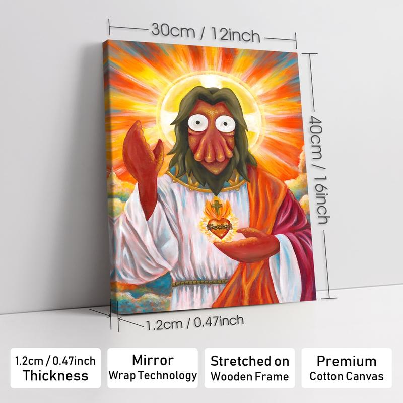 Astronaut Pattern Canvas Painting with Frame, Modern Wall Art Poster, Wall Decor for Home Living Room Bedroom Office