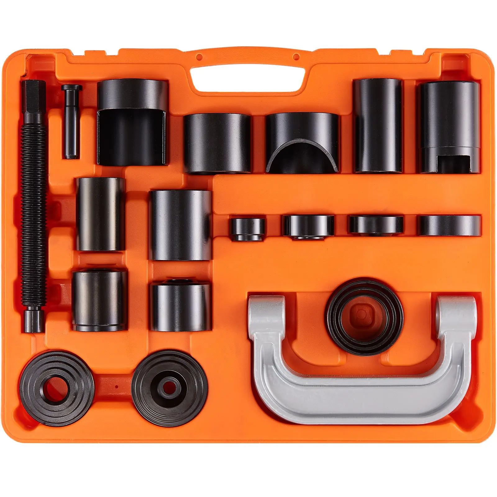 【DealsForYouDays】VEVOR Ball Joint Press Kit, 21 pcsTool Kit, C-press Ball joint Remove and Install Tools, for Most 2WD and 4WD Cars, Heavy Duty Ball Joint Repair Kit for Automotive Repairing