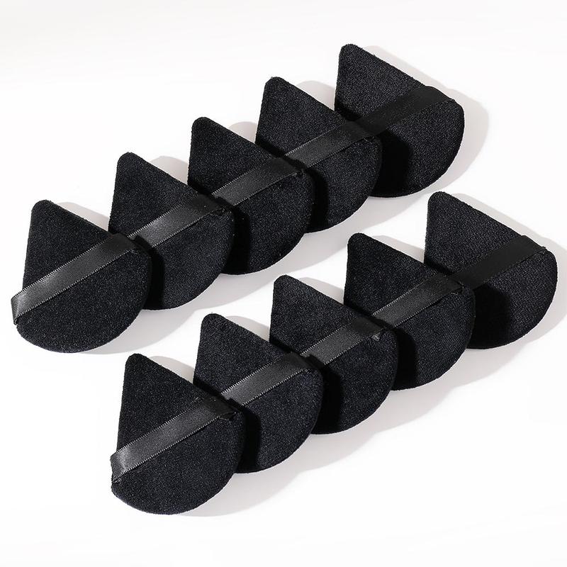 Triangle Powder Puff, 10pcs Soft Makeup Sponge Puff for Liquid Foundation, Face & Body Powder, Cream, Blending & Facial Detailing, Beauty Makeup Cosmetic Tool