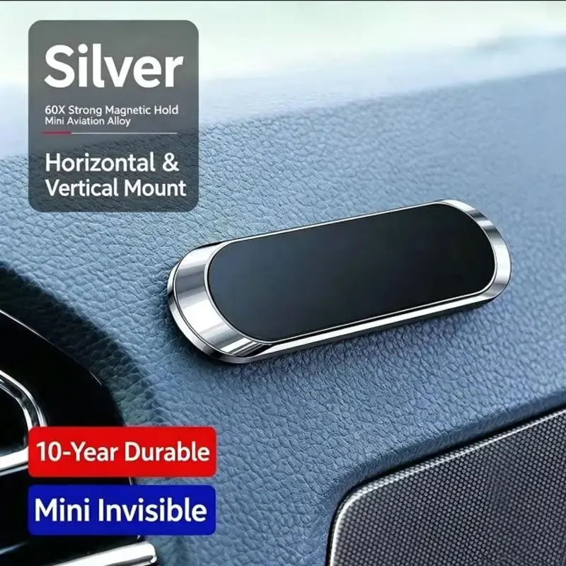 Magnetic Phone Holder 2-Pack, & Silver Car Dashboard Mount, Universal iPad Wall Mount Kit, iPhone Car Mount, Phone Tablet Holder, Universal Smartphone Holder, Cell Phone Mount, Car Mount For Phone