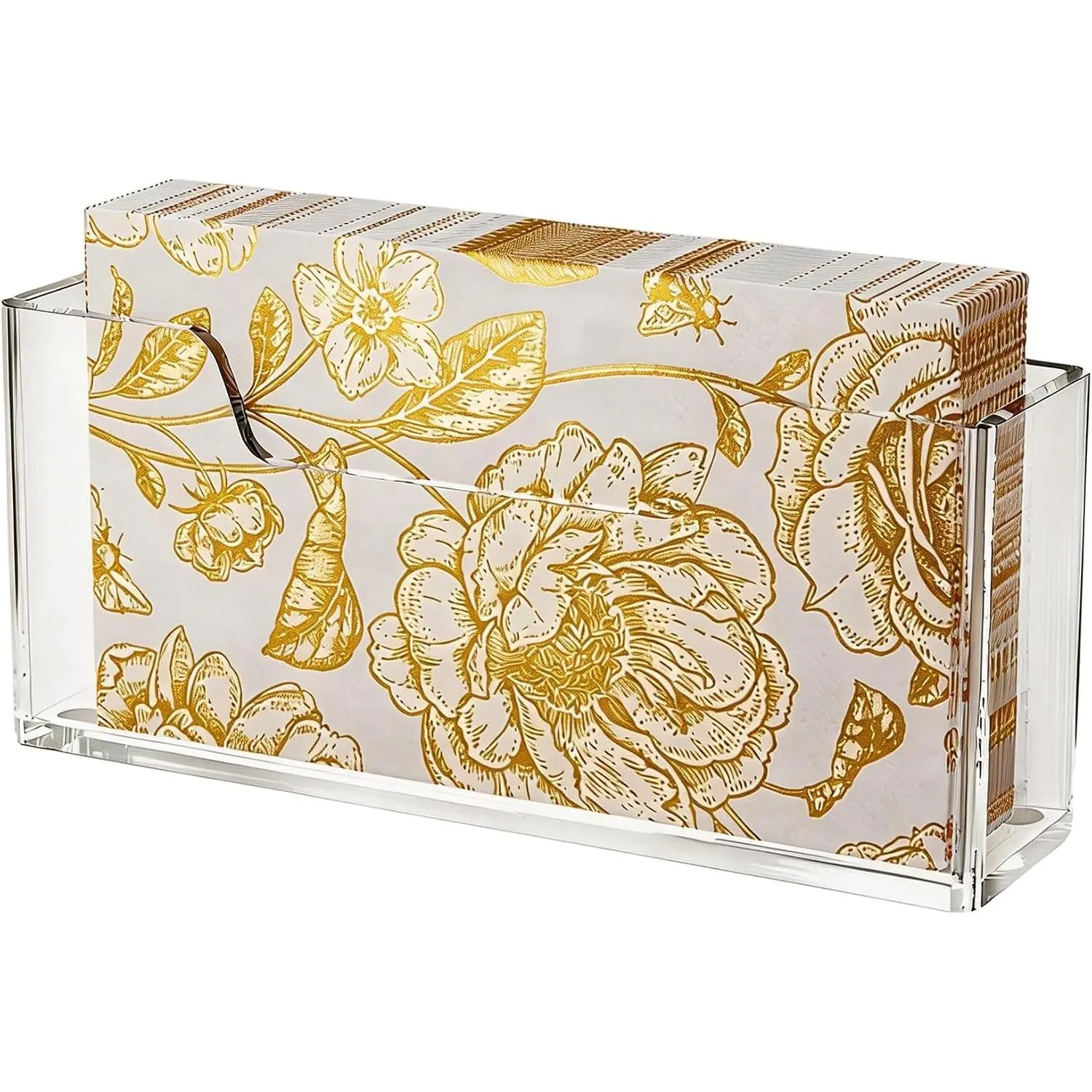Guest Towel Holder for Bathroom, Clear  Vertical Napkin Holder, Disposable Hand Towel Holder Modern Napkin Tray for Kitchen, Dining Table, , Hotel, Office