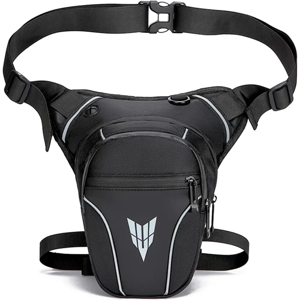 Oxford Waist Pack Motorcycle Drop Leg Bag for Men Women Thigh Waist Bum Hip Fanny Belt Bag Cell/Mobile Phone Purse Pouch Outdoor Travel Hiking Cycling Tactical Outdoor Sports Daypack