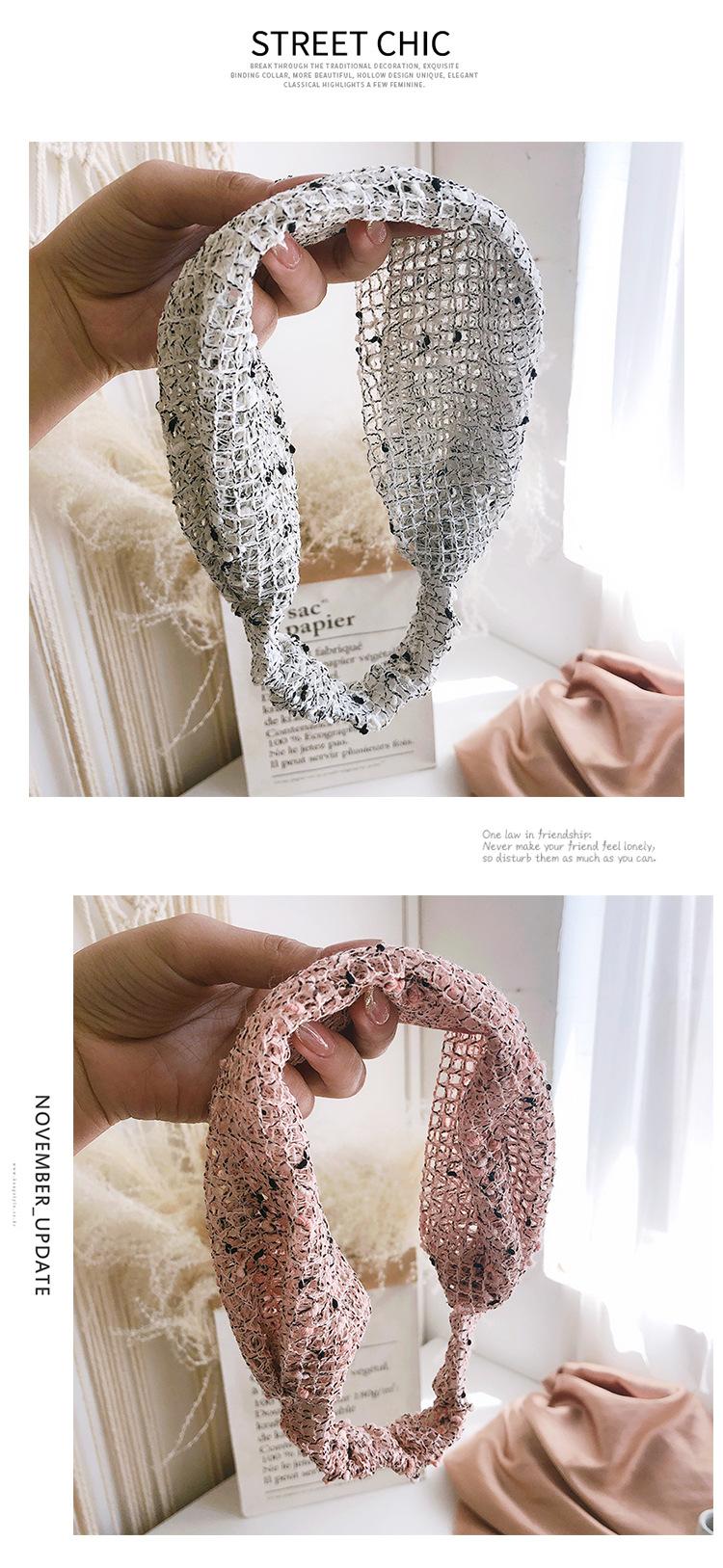 Summer Wide Lace Headband for Women, Trendy Embroidered Hairband, Fashionable White Floral Headgear, Lightweight Headwrap for Hair Control, Outdoor, Vacation, Daily Wear Accessories