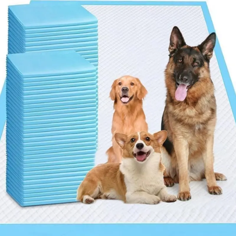 100-piece pack of thickened pet pads, Puppy pee pads, disposable dog pee pads, leak-proof and quick-drying pet urine pads, absorbent maternity pads for cats and dogs, 23.6in*23.6in (60cm)