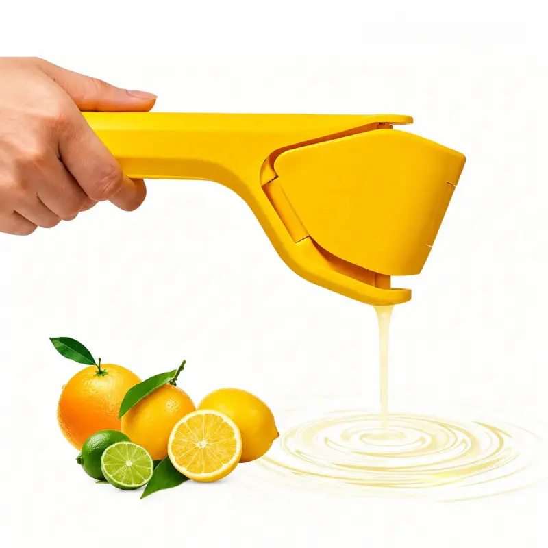 Manual Compact Folding Lemon Squeezer - Lightweight Citrus Juicer for Lemons, Limes, Oranges with Mess-Free Fresh Juice Extraction