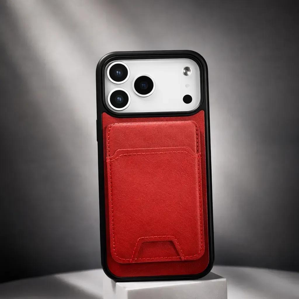 Quriov MagSafe Wallet with Adjustable Stand Compatible with Magnetic Wallet for Phone Leather Magsafe Card Holder for iPhone 16/15/14/13/12 series Only supports products with MagSafe