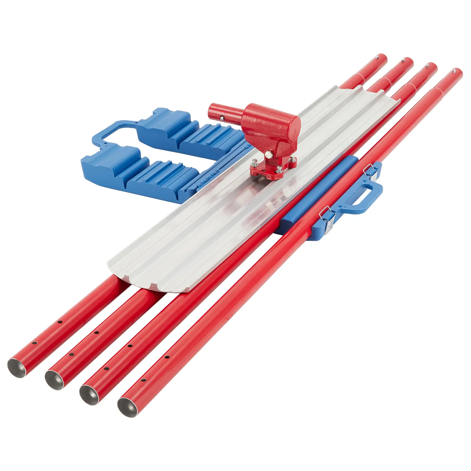 48" Aluminum Alloy Bull Float - Concrete Finishing Tool with Adjustable Bracket & 4 Handles for Cement Paving/Construction