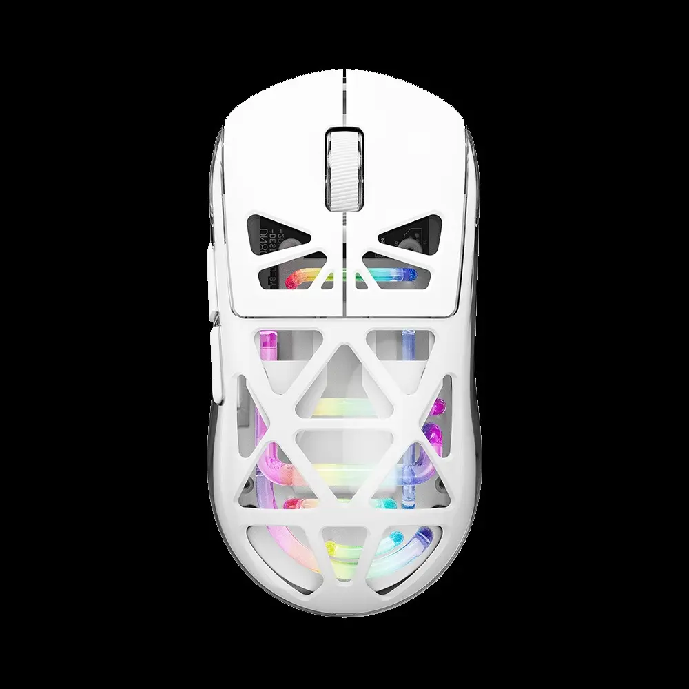 Transparent Cover Rechargeable Gaming Mouse - 3-Mode Wireless, High DPI, 500mAh Battery, Long-Lasting Light-Up RGB Lighting, PC Gaming Accessory