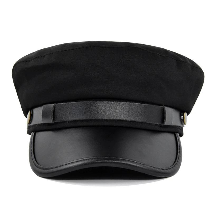 Autumn and Winter Versatile Beret Retro Flat Top Visor Small Face Black Painter Hat Fashion Hat Classic Versatile Adjustable