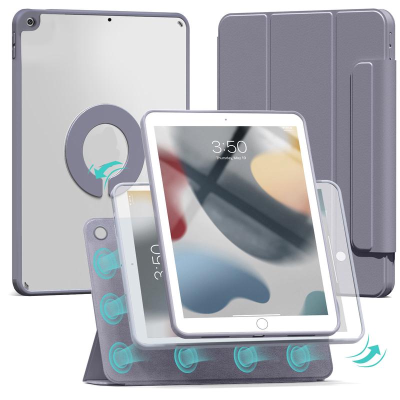 Rotatable Magnetic Tablet Case, 1 Count Detachable Tablet Case, All-inclusive Shockproof Drop Protection Protector Cover Compatible with iPad 10.2 7th 8th 9th Gen, iPad Tablet Accessories