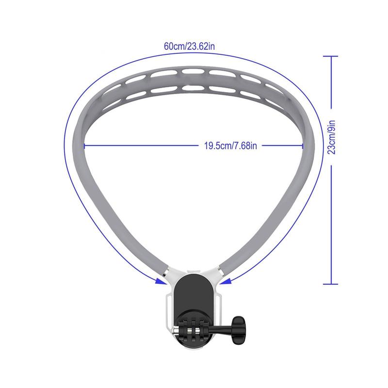 Neck Phone Holder, 1pc Adjustable Neck Mount Phone Holder, Soft Neck Band & Phone Clip, Hands-free Phone Holder for Video Blogging, Compatible with iPhone Samsung Google Pixel, Cell Phone Holder, Stand