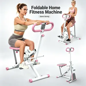 Foldable Home Workout Training Machine, Multi-Function Squat & Rowing Exercise Equipment for Indoor Home Use