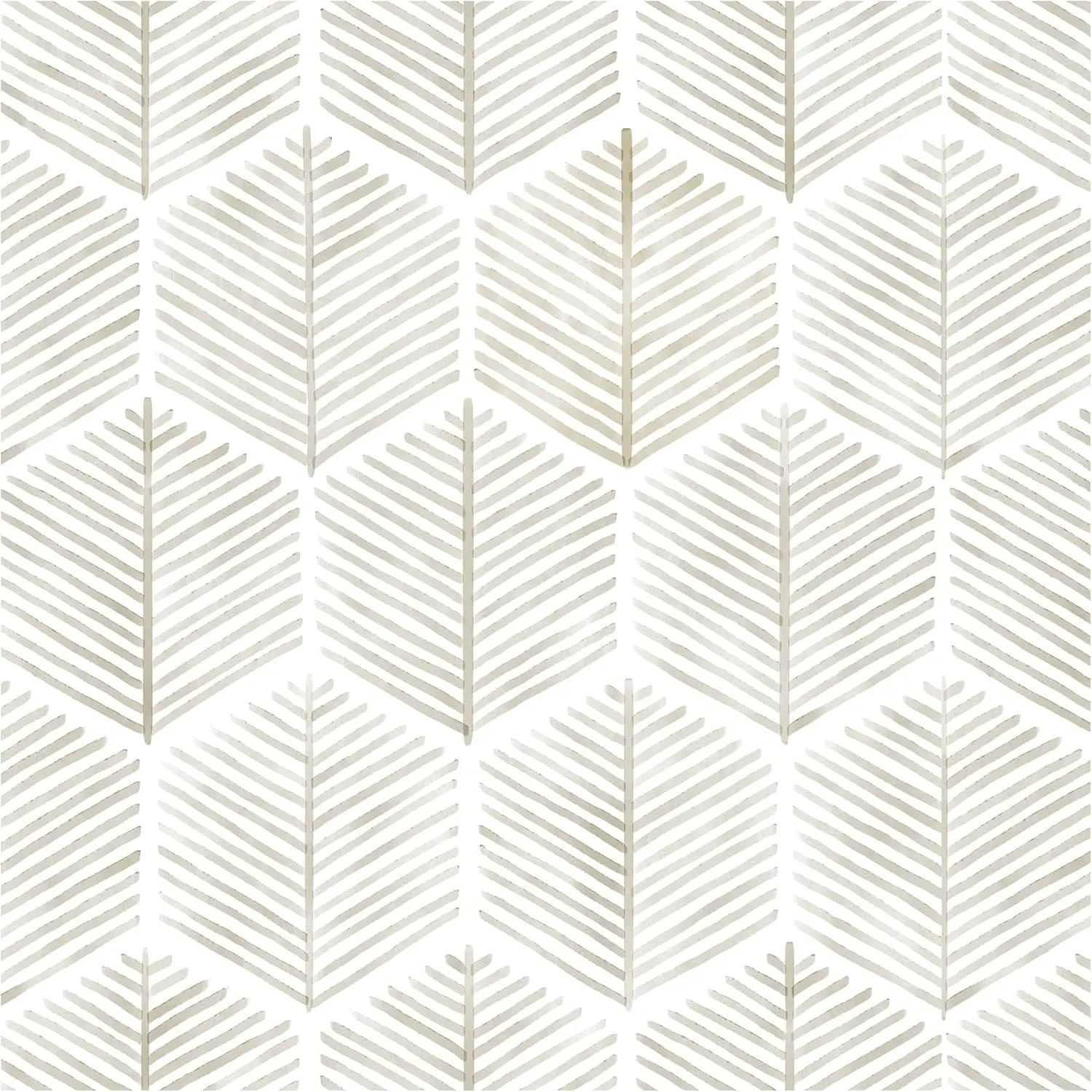 17.3''×78.8'' Peel and Stick Self Adhesive Wallpaper Boho Contact Paper Beige White Geometric Removable Decorative for Bedroom Bathroom Cabinets Vinyl Decor
