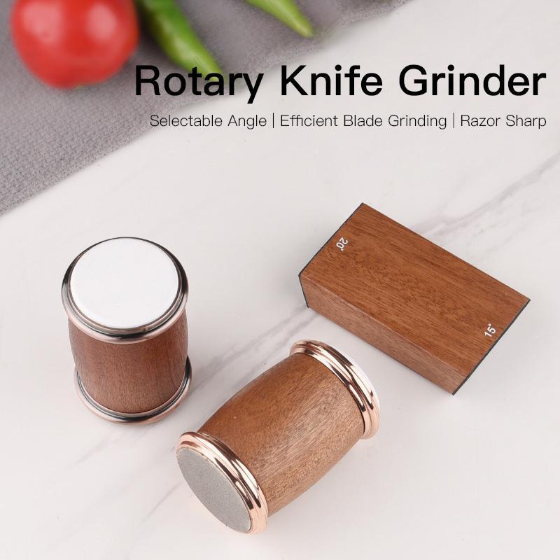Manual Wooden Knife Sharpener, 2 Counts/set Knife Sharpening Tool, Grinding Disc Replacement, Household Home Kitchenware Accessories
