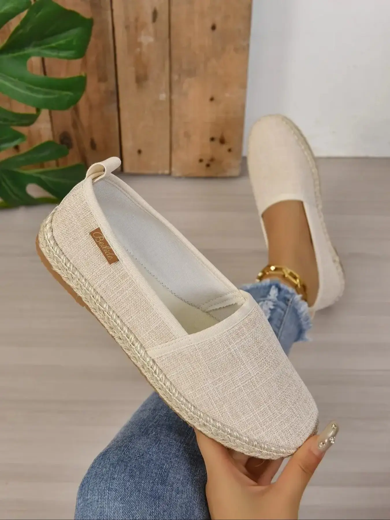 Women's Bohemian Summer Flat Shoes, Simple Trendy Farm Design, Hemp Rope Sole, Comfortable Breathable, Non-Irritating, Casual Daily Wear, Breathable Summer Footwear