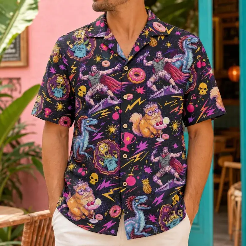 Dungeon Crawler Carl Hawaiian Shirt, Princess Donut And Mongo Shirt, New Achievement Shirt, Geeky Cat Lover, Dad Achievement Shirt, Bookish Shirt