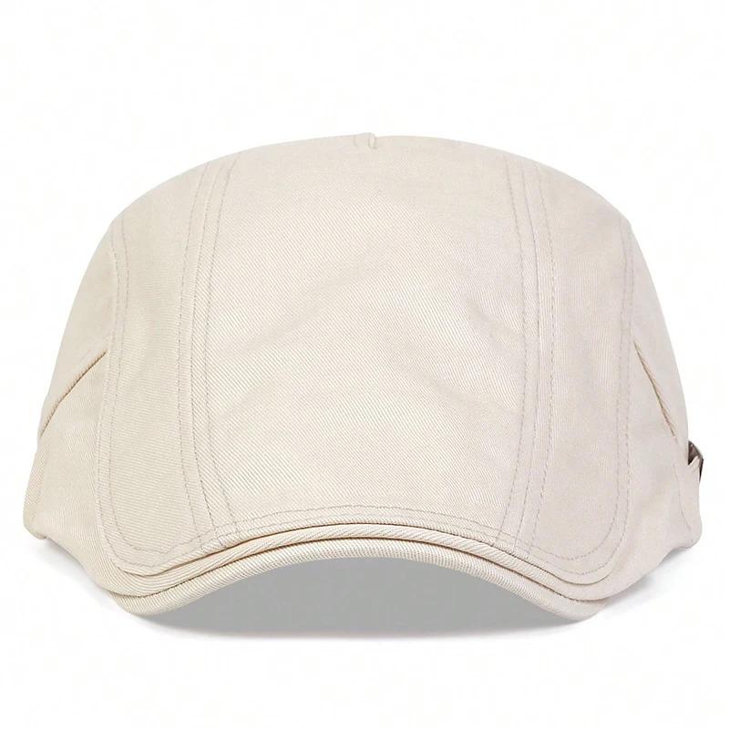 Men Light Board Solid Color Newsboy Caps British Painters Hats Spring and Summer Adjustable Flat Cap Hip Hop Berets