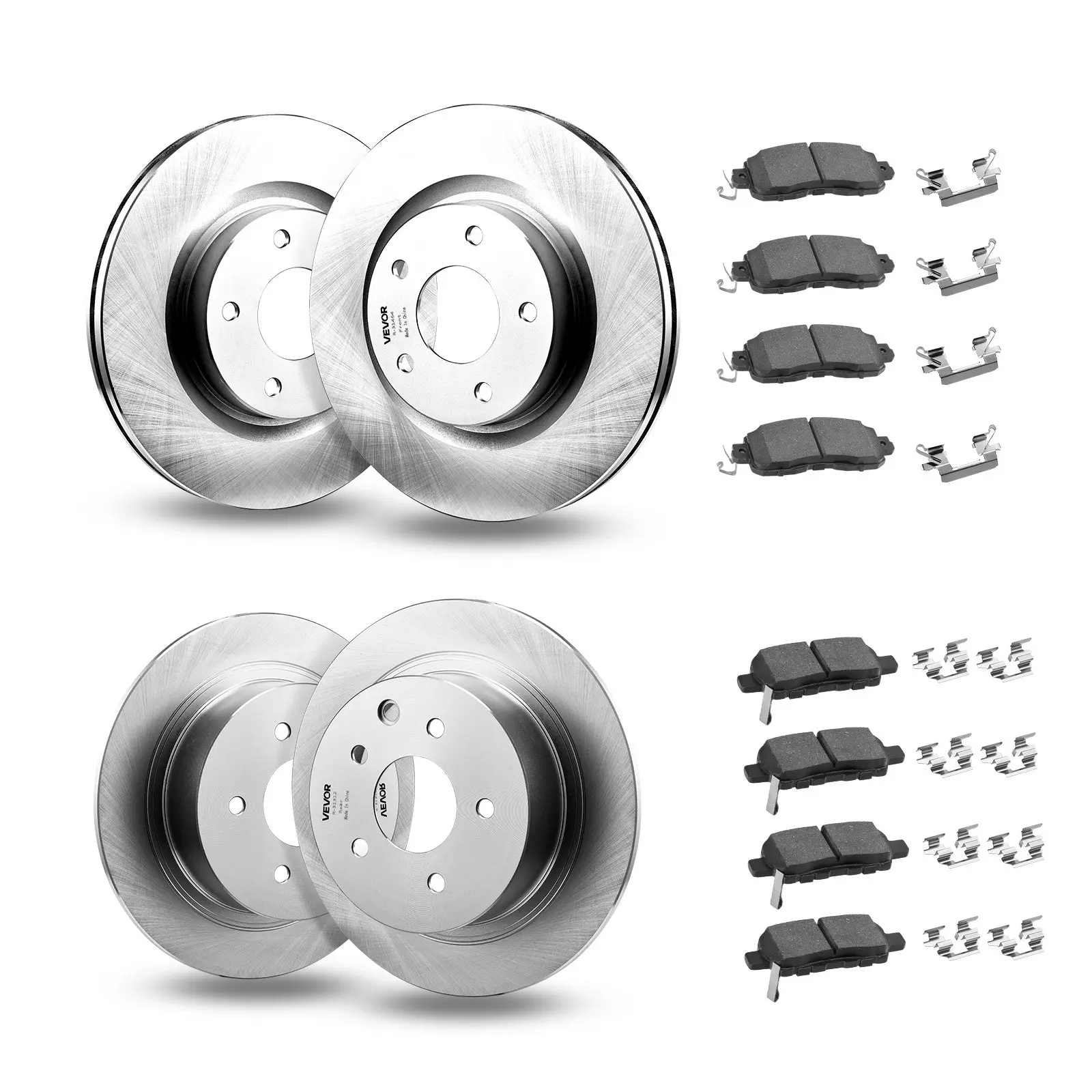 【DealsForYouDays】VEVOR Front and Rear Brake Kit Compatible with 2013 Nissan Altima (Base, SL, SV S Sedan), 2014-2018 Nissan Altima, 2019-2023 Nissan Altima (with Manual Parking Brake), Hollow Structure Front Rotors