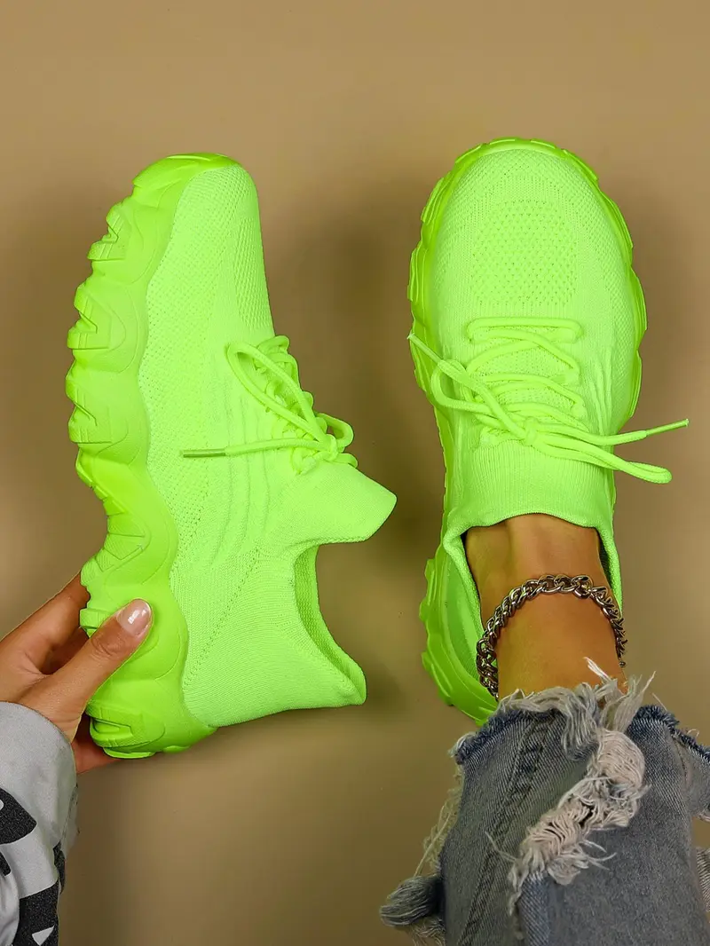 Product Introduction of 2024 Summer Lace-up Low Top Slip on Women Sneakers, Comfortable Ankle Socks Shoes, Knit Sports Running Shoes, Back To School Women's Workout Sneakers As Gift, for Fall Outfit 13