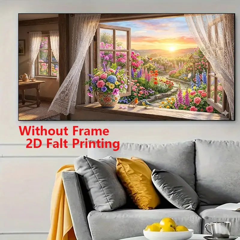 Large Diamond Painting Kit, DIY Full Circle Art, Unframed Home Decor, Perfect Gift for Holidays, Living Room, Bedroom, Hallway
