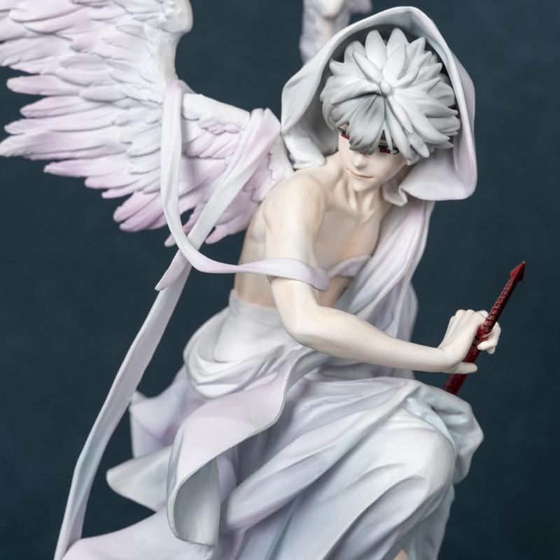 Anime Figure Angel Kaworu Nagisa Wings GK Statue 17th Apostle Longinus Spear Action Figure Collectible Model Toy 32cm Height for Otaku Fans Gift