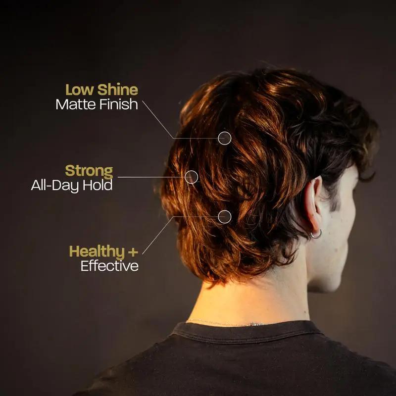 BASED Hair Clay Gel - 3oz Haircare Styling Product, Strong Hold, Matte Finish, Non-Toxic, Infused with Shea Butter, Beeswax & Essential Clays