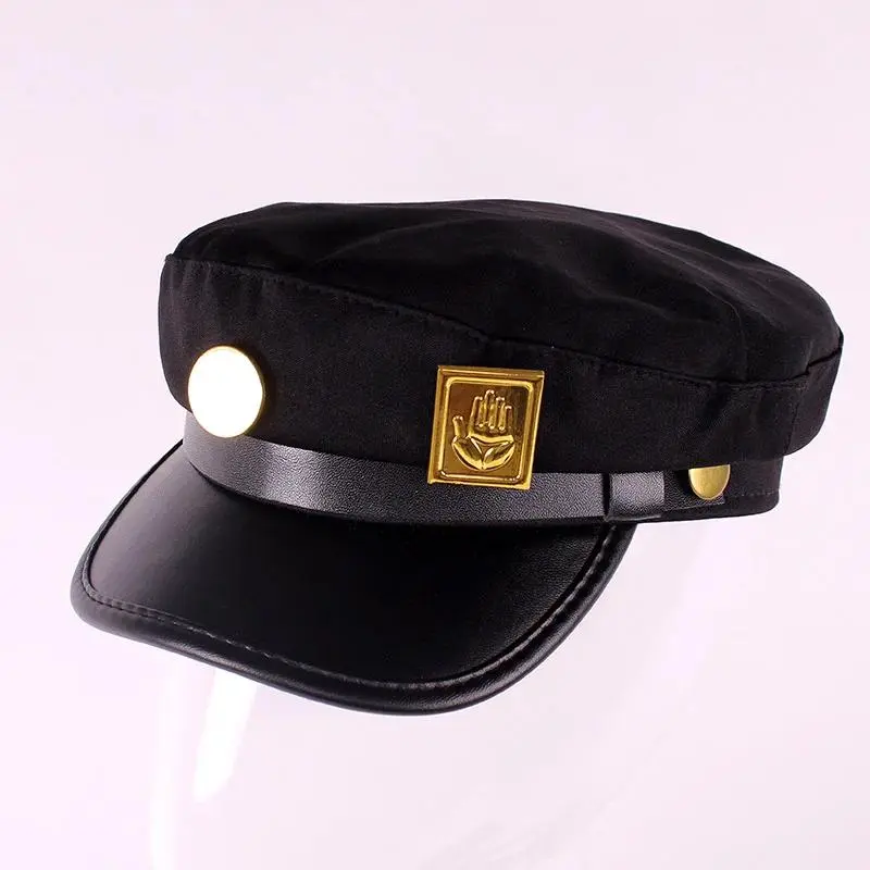 Anime Hat Metal Badge Jotaro Cosplay Hat Unisex Costume Accessories Party Outfit Hats Holiday Birthday Gifts
