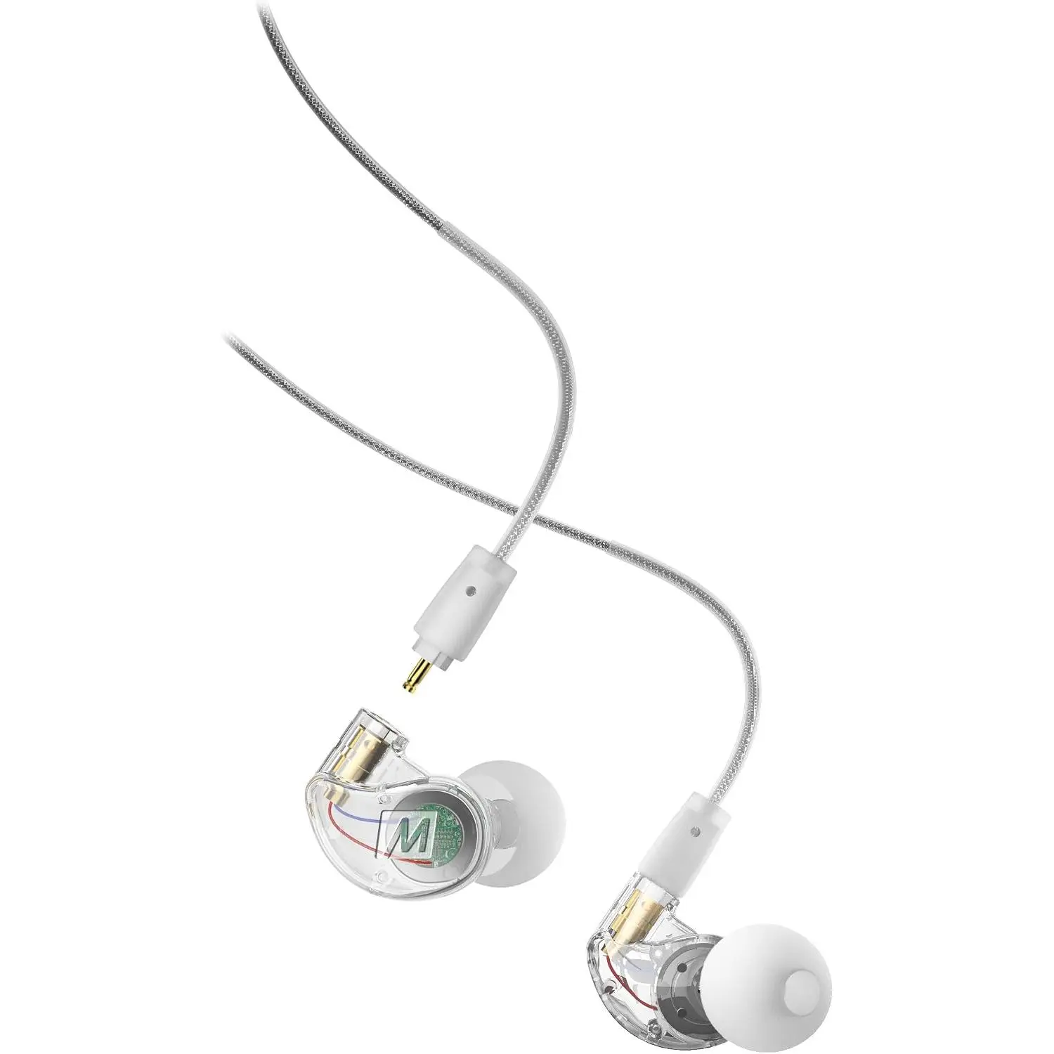 M6 PRO In Ear  Headphones for Musicians, 2nd Gen Model With Upgraded Sound, Memory Wire Earhooks & Replaceable Cables, Noise Isolating Professional Earbuds, 2 Cords Included (Clear)