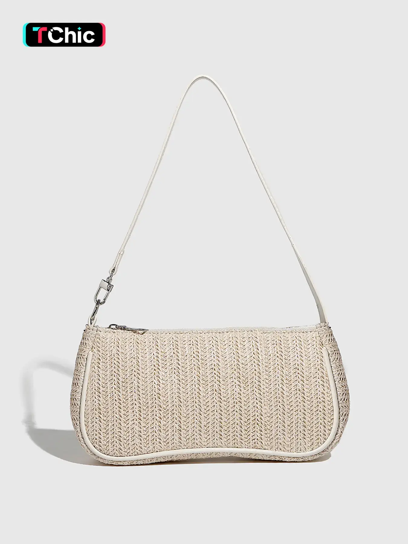 Summer Fashion New Straw Bag, Knit Shoulder Bag, Lightweight Crossbody Bag, Beach Vacation Style Shoulder Clutch, Small Underarm Handbag, Handbag Shoulder Purse, Trendy Summer Accessory, Casual Trendy Bag, Fashionable Unique Bags