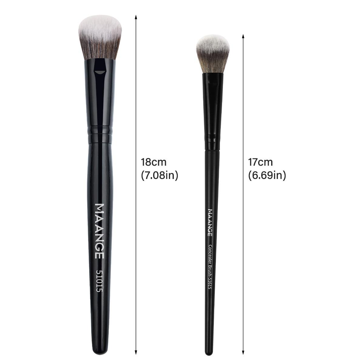 Makeup Brush Set, 2 Counts/set Fingertip Foundation Brush & Fingertip Concealer Brush, Face Makeup Tools, Face Makeup Brushes, Makeup Blending Brush, Gift for Women & Girl, Cosmetic Brush Set
