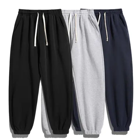 Men's Solid Color Drawstring Sporty Sweatpants, Loose-Fitting Casual Pants for All Seasons, Ideal for Fall and Winter or Lounging at Home, Athleisure Lounge Pants