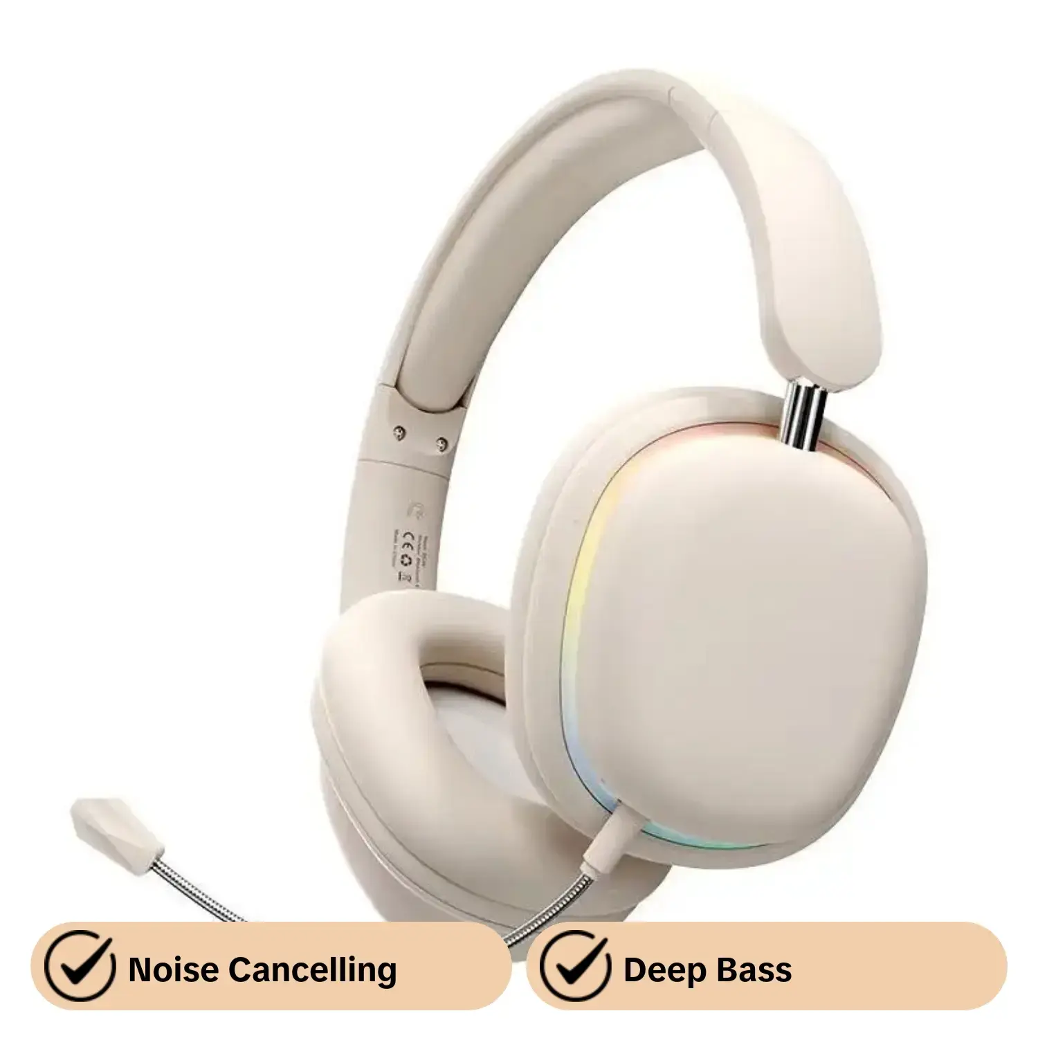 Wireless Earbuds with Microphone, Noise Cancelling Stereo Sound, ANC Noise Reduction, HD Mic, Deep Bass, Compatible with Phone PC Computer Tablet, Headset