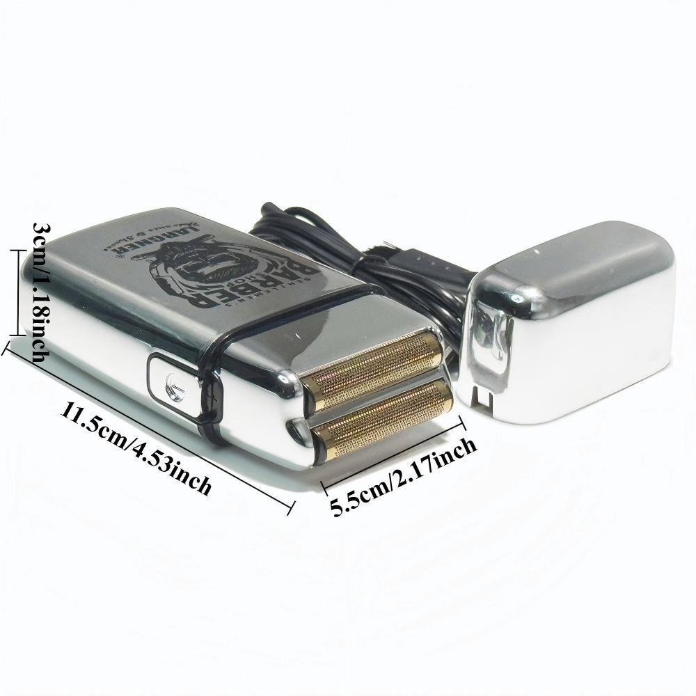 2 in 1 Electric Foil & Bald Shavers, 1 Box Rechargeable Men's Beard Shaver, Portable Reciprocating Razor Blade & Pop-Up Beard Trimmer for Home & Travel, Cordless Portable Shaver