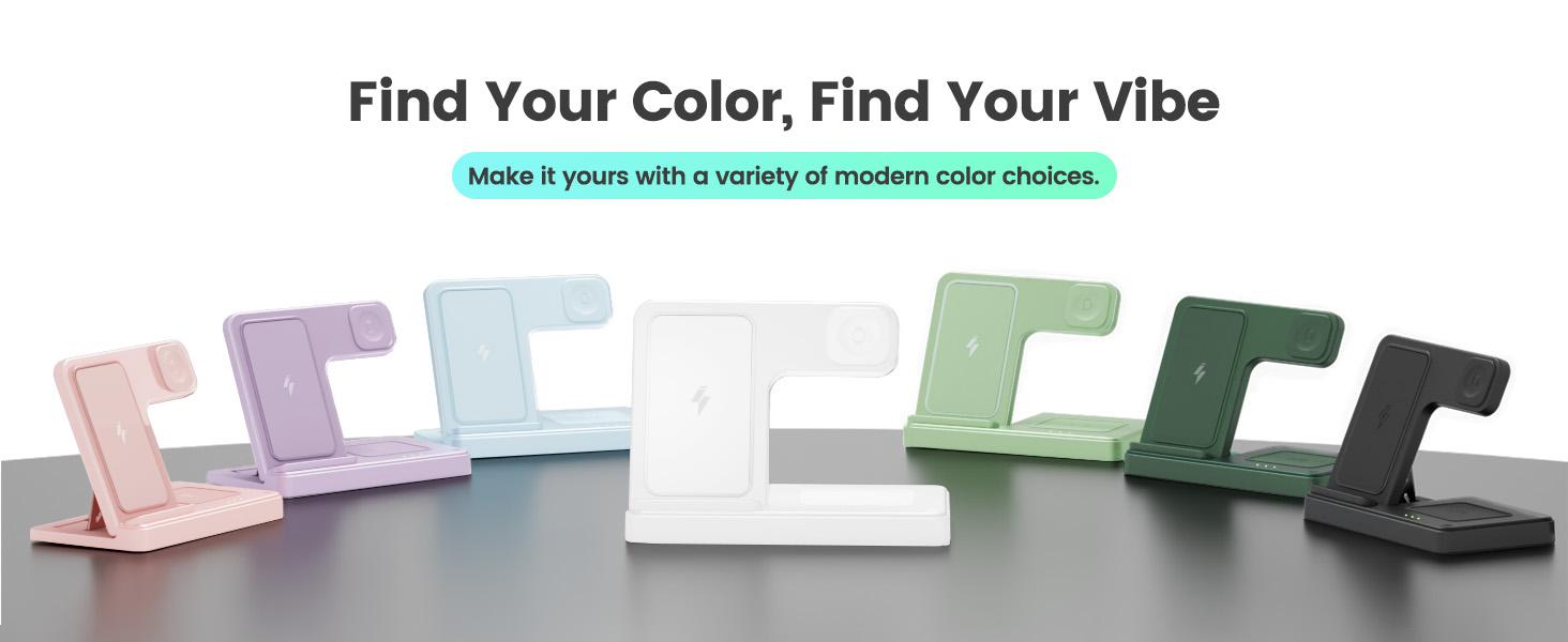 Wireless Charger Stand Station: 3 in 1 Charger Stand Multiple Devices for - iPhone 17 16e 16 15 14 Pro Max 13 12 - Watch 11 10 9 Wireless Charger Stand Station: 3 in 1 Charger Stand Multiple Devices for - iPhone 17 16e 16 15 14 Pro Max 13 12 - Watch 11 10 9