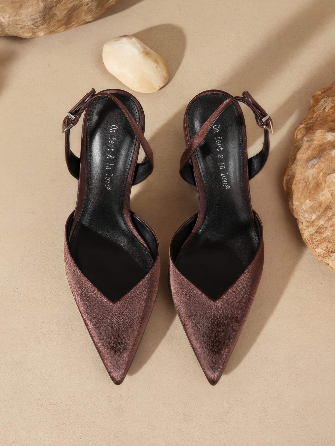 Women's Elegant Stylish Stilettos, Pointed Toe High Heels, Satin Upper Material, Rubber Sole, All Season Fashion Shoes Women's Elegant Stylish Stilettos, Pointed Toe High Heels, Satin Upper Material, Rubber Sole, All Season Fashion Shoes
