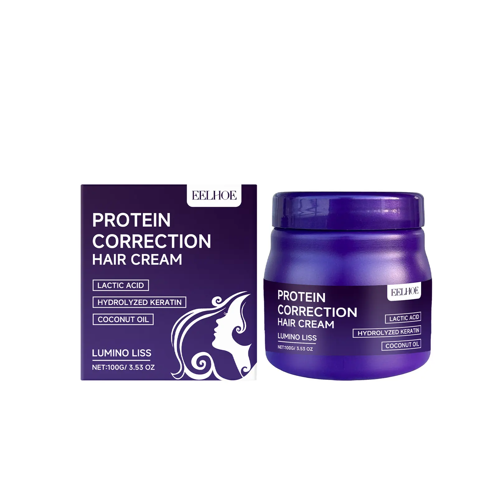 Protein Hair Straightening Cream, Mild‑texture Hair Care Paste, Moisturize Nourish Repair Dry Hair, Make Hair Soft‑Smooth, No‑pull Hair Straightening Treatment, Daily Hair Styling Supply For Men And Women