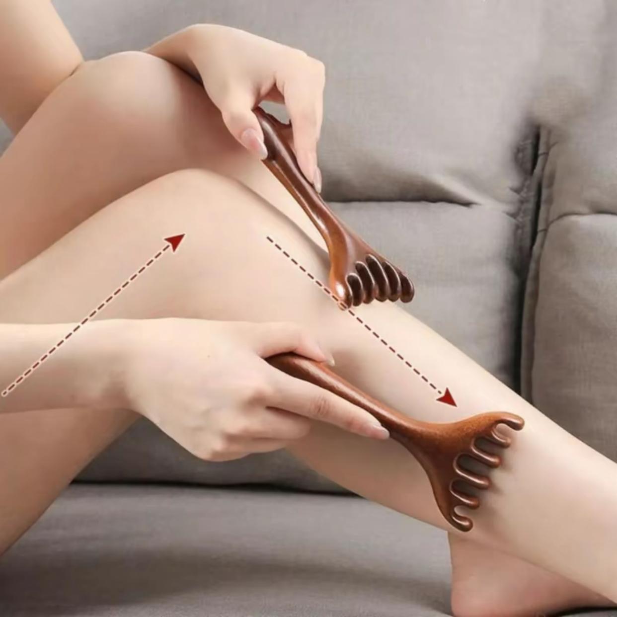 Wooden Scalp Massager Set, 3 Counts/set Manual Scalp Massager & Scalp Stimulator & Brush & Applicator Bottle, Heatless Hair Styling Tool for Home & Travel, Body Care