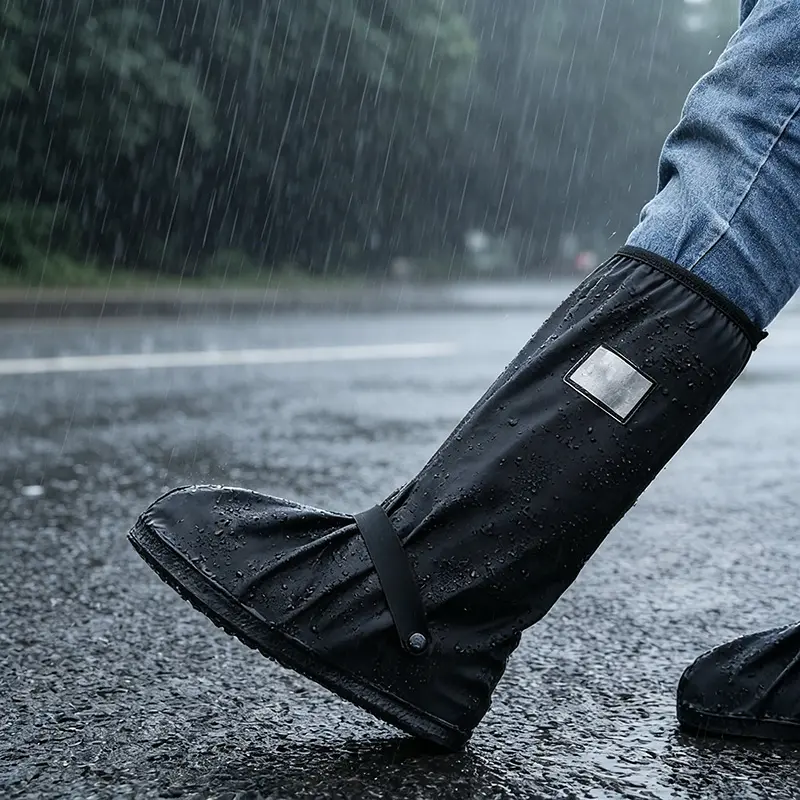 Rain Boot Cover - Men's and Women's Adult Foot Cover - Wear-resistant High-cuff Model for Rainy Days - Rainproof, Anti-slip, and Water-resistant - Thickened Design