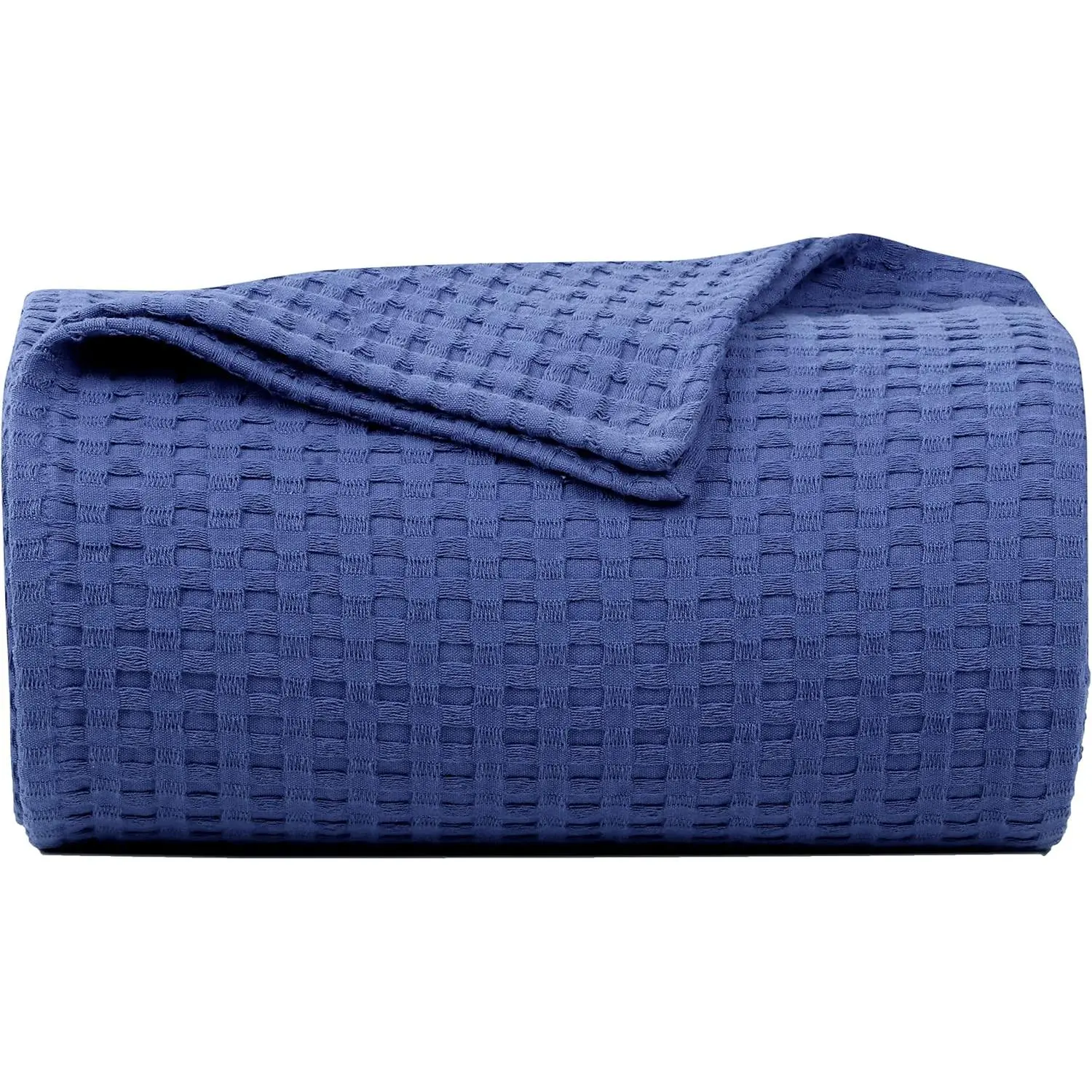 Blanket  XL Size for Bed - Waffle Weave Summer Spring Blanket, Lightweight and Breathable Soft - for  Seasons, Navy Blue, 60x90 Inches